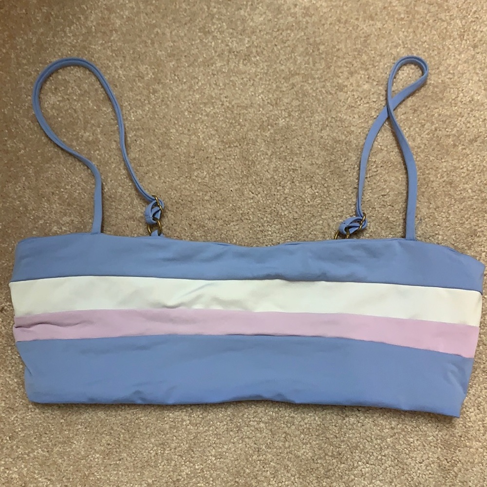 L Space Rebel Stripe Bikini Top